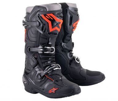 Alpinestars Tech 10 Boots - Black/Red Fluorescent