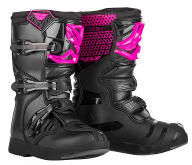Fly Racing Maverik Youth MX Boots - Pink/Black (Y1-6)