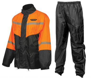 Fly Racing 2-Piece Rain Suit Black/Orange