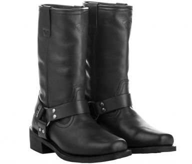Highway 21 Tall Spark Boots - Black Leather Waterproof
