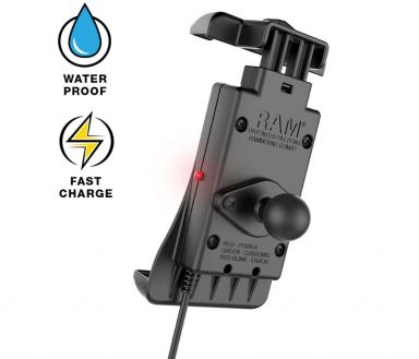 RAM Mounts Waterproof Wireless Charging Quick Grip™ Holder