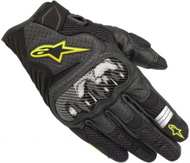 Alpinestars SMX-1 Air V2 Gloves Black Hi-Vis