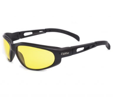 Curv Sunglasses Black - Yellow