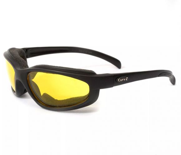 cyclebitz Curv Z Insulated Sunglasses Matte Black Yellow