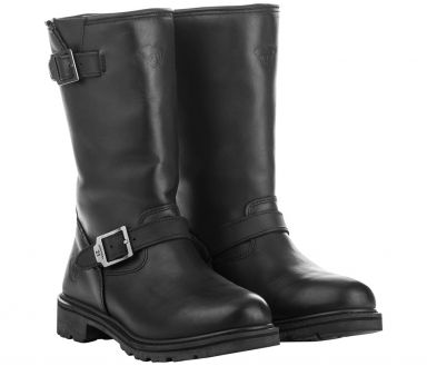 Highway 21 Tall Primary Engineer Boots - Black Leather Waterproof