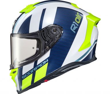 Scorpion EXO-R1 Air Helmet - Corpus White/Blue