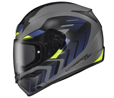 Scorpion EXO-R320 Helmet Alchemy Cement/Blue/Hi-Viz