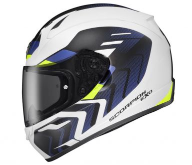 Scorpion EXO-R320 Helmet Alchemy White/Blue/Hi-Viz