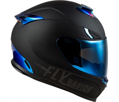 Fly Racing Sentinel Recon Helmet - Matte Black/Blue Chrome