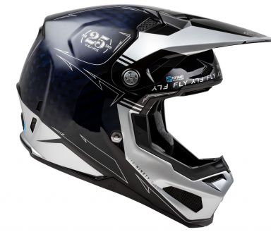 Fly Racing Formula S Carbon Legacy Helmet - Blue/Silver