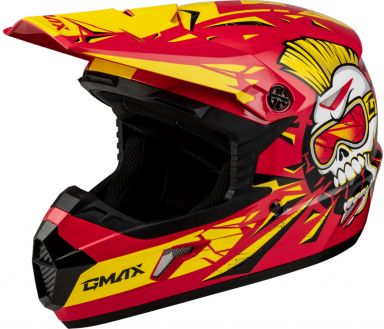 GMAX Youth MX-46Y Unstable Helmet - Red/Yellow