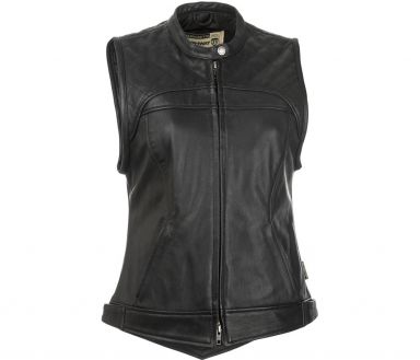Highway 21 Women's Leather Ava Vest - Black