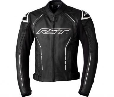RST S1 CE Leather Jacket Black White