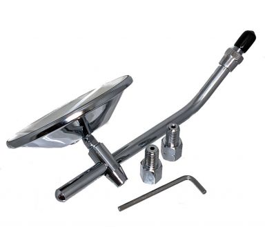 Bikemaster Round Adjustable Arm 4" Mirror Chrome