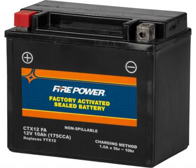 Fire Power AGM Battery CTX12-BS (YTX12-BS)