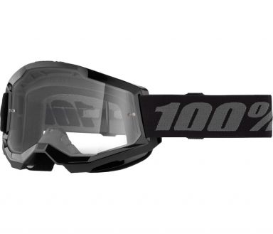 100% Strata 2 Goggle Black Clear Lens