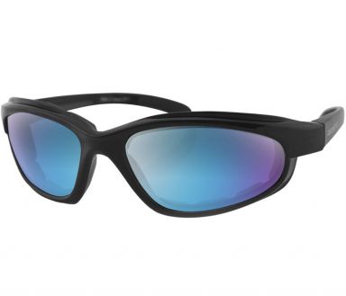Bobster Fat Boy Sunglasses Black/Smoked Blue Mirror Lens