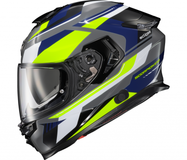 Scorpion EXO-APEX Eclipse Helmet Lunar Grey/Hi-Vis/Blue