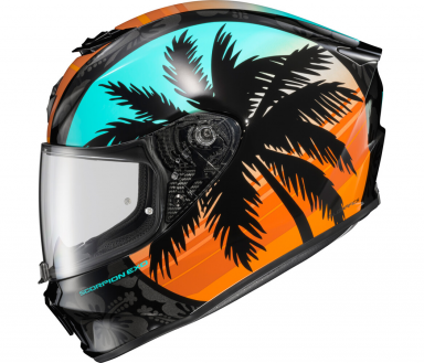 Scorpion EXO-R330 Helmet Tubbs Light Blue/Orange