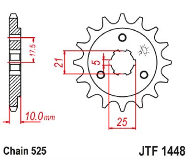 Front Sprocket JTF1448 13-525 DR 650