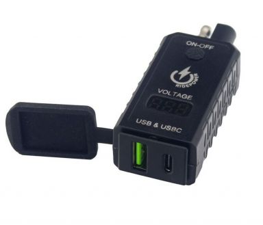 RidePower SAE to Dual USB Charger/Adapter/Voltage Indicator