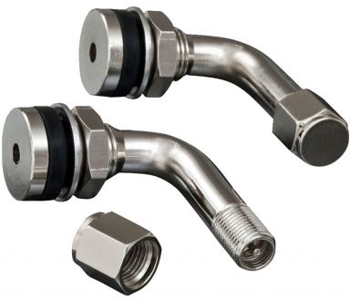 Show Chrome Valve Stems 90° Bend - Pair