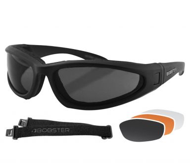 Bobster Low Rider II Sunglasses w/ 3 lenses + detachable strap