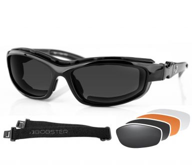 Bobster Road Hog II Sunglasses w/ 4 lenses + detachable strap