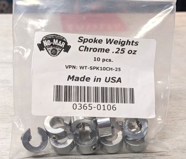No-Mar Wheel Weights Chrome 1/4oz 10pk